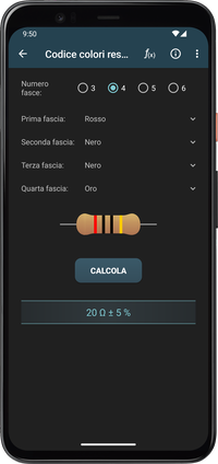 Calcoli Elettrici - Codice colori resistore