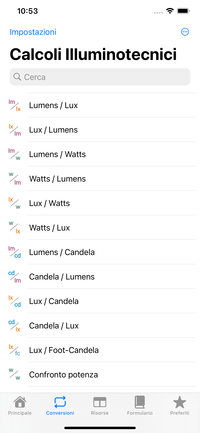 Calcoli Illuminotecnici - Lumens watts