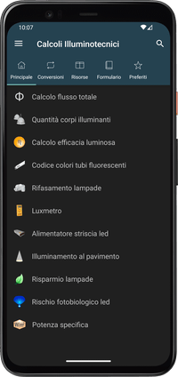 Calcoli Illuminotecnici - tipi di lampade