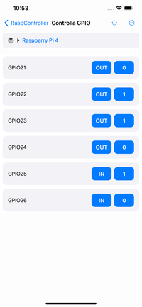 Rasp Controller - controllo gpio