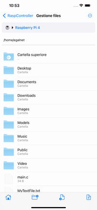 Rasp Controller - gestione files