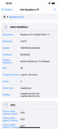 Rasp Controller - info raspberry pi