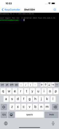 Rasp Controller - shell ssh